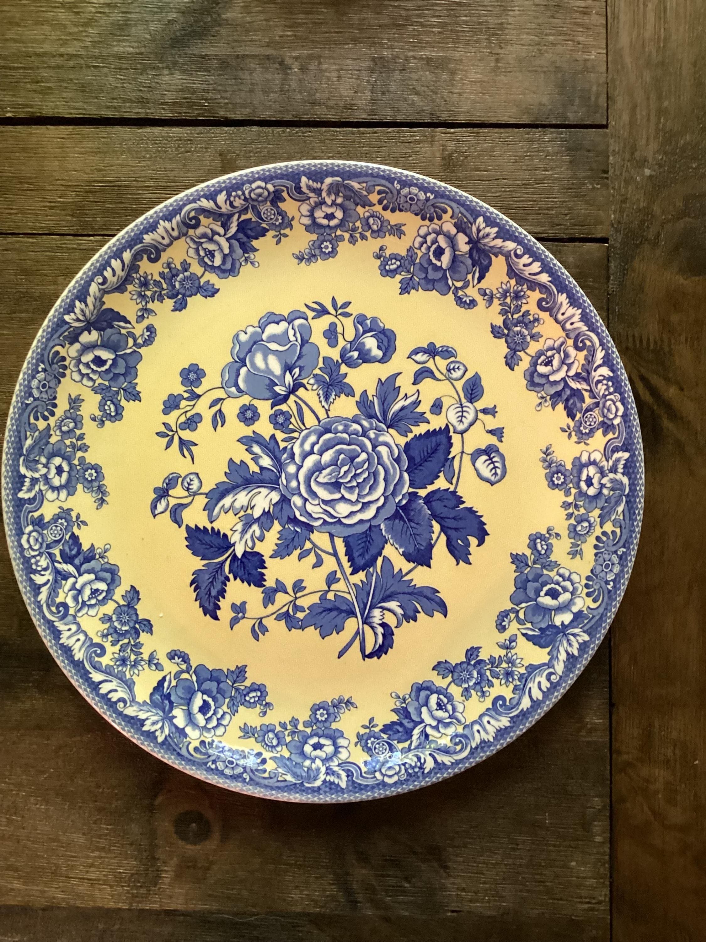 アンティークブルーフラワープレート Vintage Blue Flower Plates - Etsy