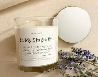 In My Single Era Soy Candle, Honeysuckle & Pear Scented, 8oz