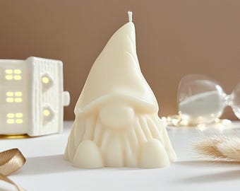 Gnome Candle: Scented or Unscented, 100% Soy Wax