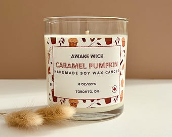 Caramel Pumpkin Scented Soy Candle