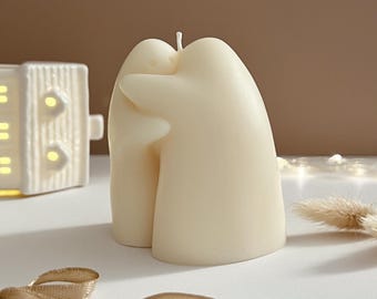 Sending You a Hug Candle, Scented or Unscented, Handmade, Natural Soy Wax