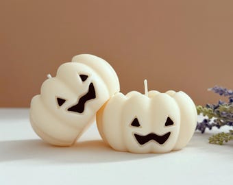 Pumpkin Candle, Neutral Halloween Decor