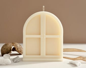 Aesthetic Arched Window Sculptural Soy Candle, New Home Gift