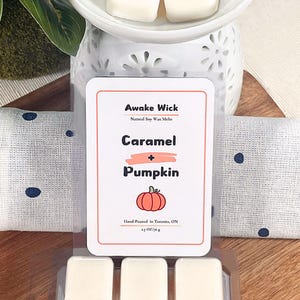 Karamel Pompoen Soja Wax Melts | Huisgeur herfst en winter | Kaneel, pompoenkruid, karamel-vanillegeur