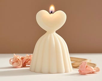 Ball Gown Dress Candle, Gift for Her, Handmade