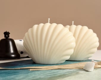 Seashell Shaped Candle, Coastal Grandma Decor, West Coast Beach Lover Gift