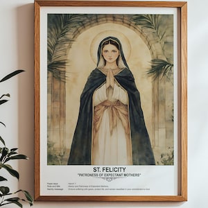 St. Felicity, Sakrale Kunst, Religiöses für Familien, Schutzpatron, Einweihungsgeschenk.
