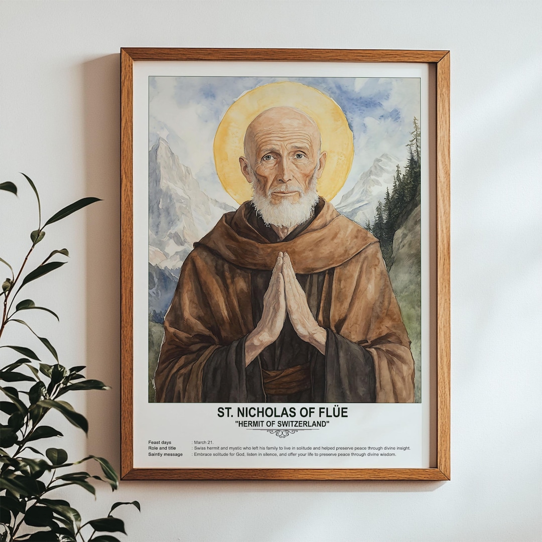 St. Nicholas of Flüe, Sacred Art, Religious Wall Art for Families ...
