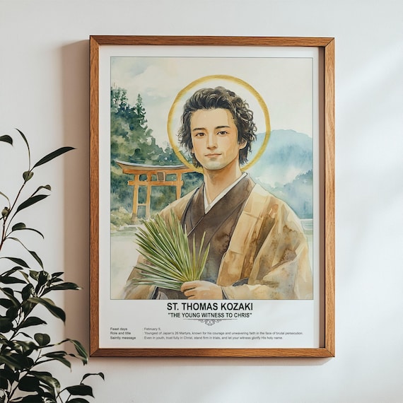 St. Thomas Kozaki, Sacred Art, Religious Wall Art for Families