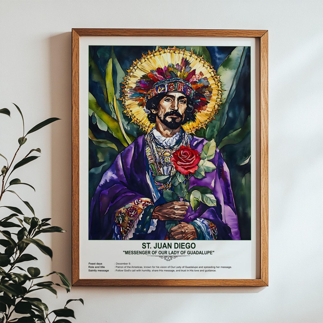 St. Juan Diego, Sacred Art, Religious Wall Art for Families, Patron ...