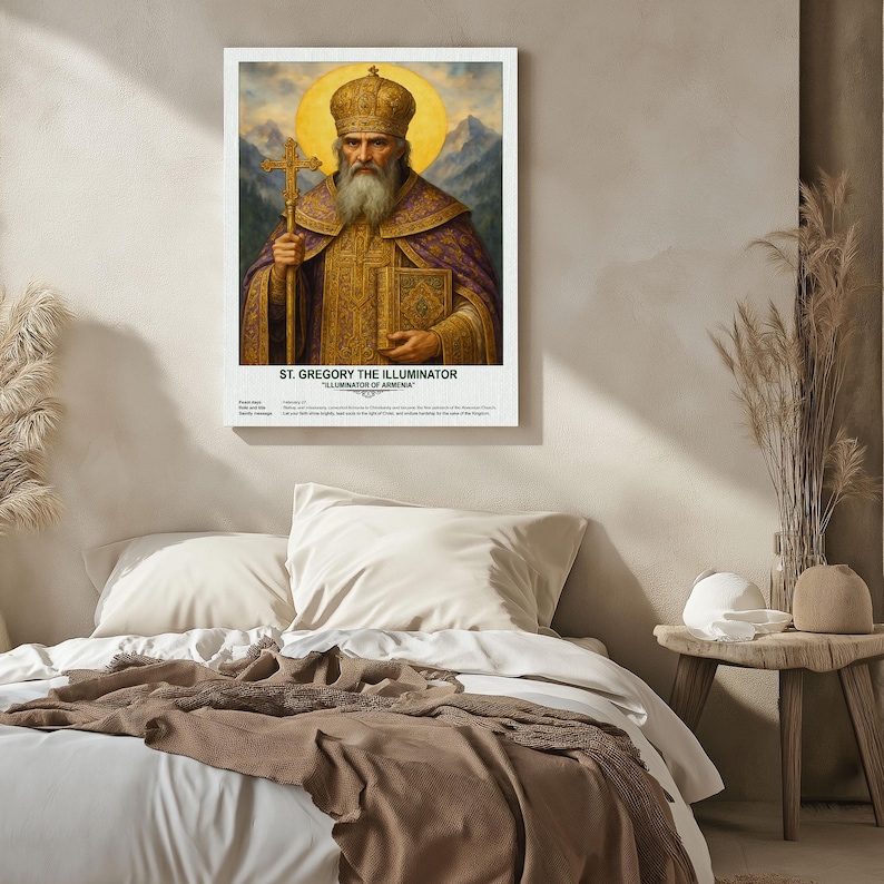 St. Gregory the Illuminator, Sacred Art, Religious Wall Art for ...