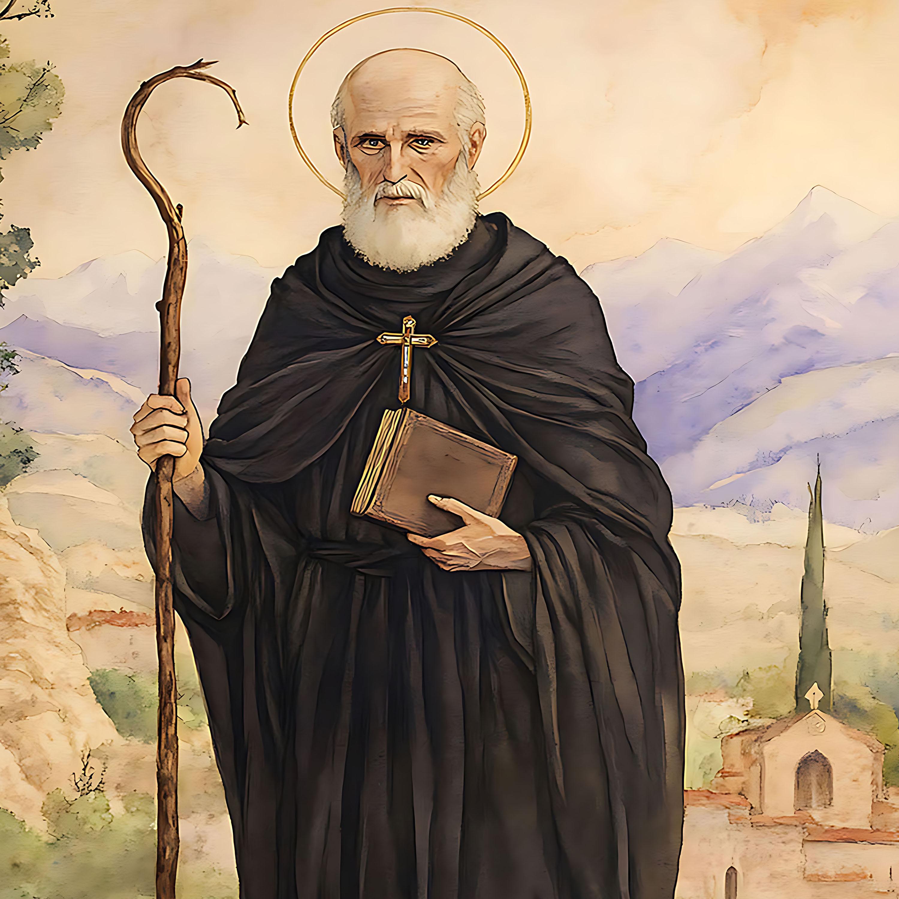 St. Benedict, Sacred Art, Religious Wall Art for Families, Patron Saint ...