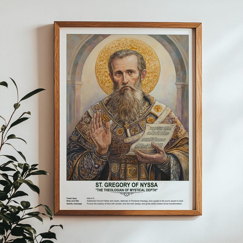 St. Gregory of Nyssa, Sacred Art, Religious Wall Art for Families ...