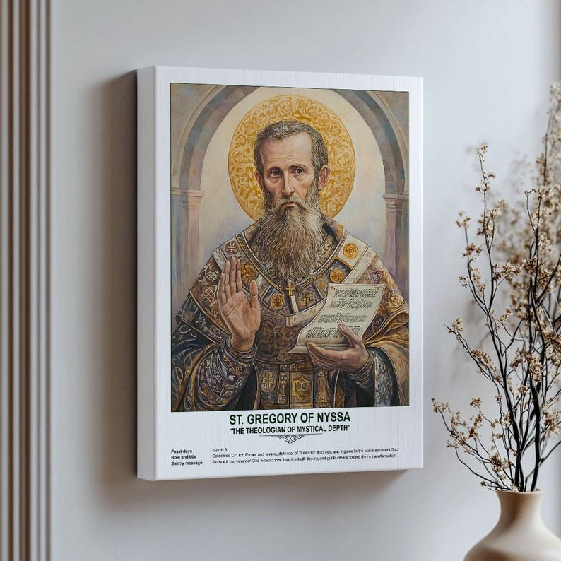 St. Gregory of Nyssa, Sacred Art, Religious Wall Art for Families ...