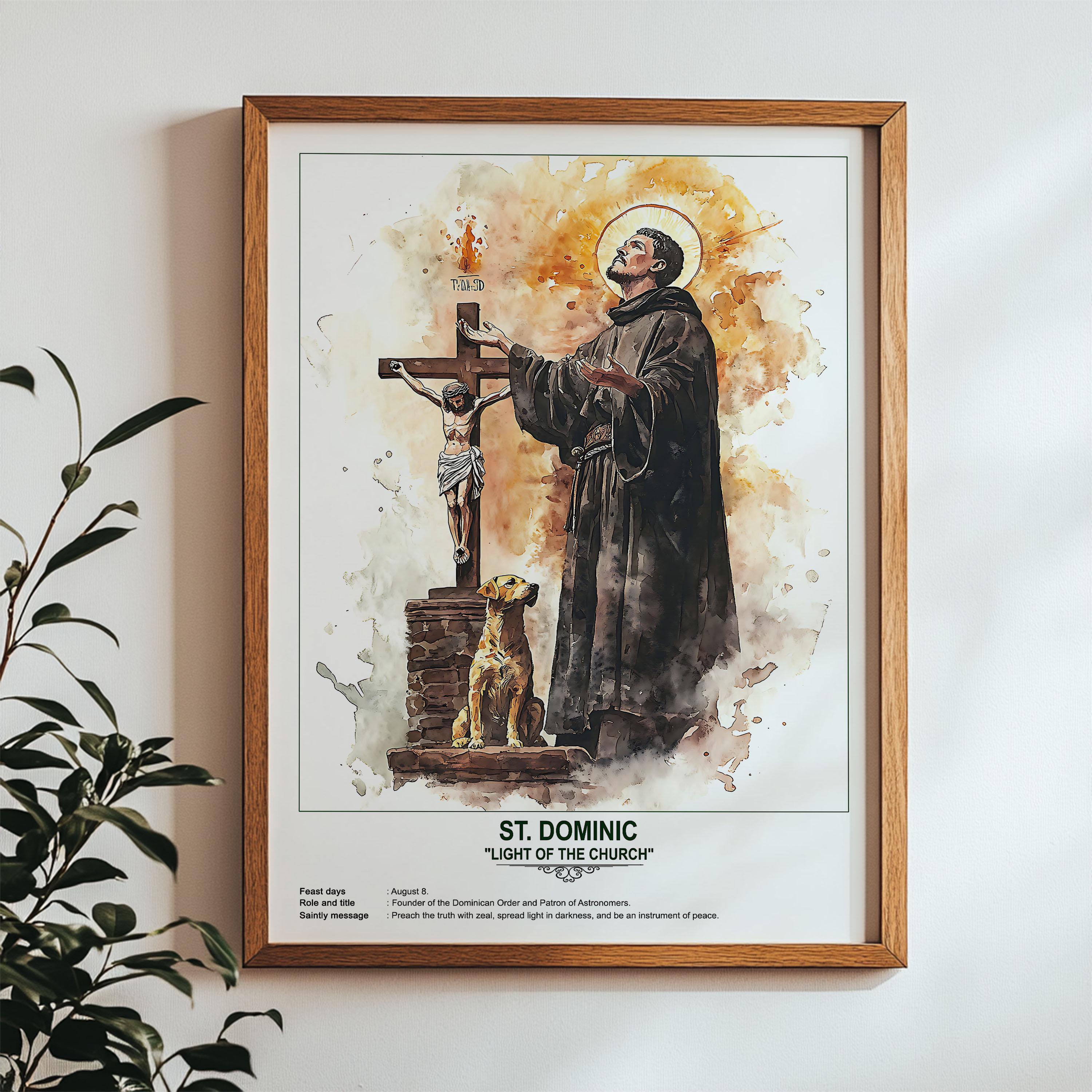 St. Dominic, Sacred Art, Religious Wall Art for Families, Patron Saint ...