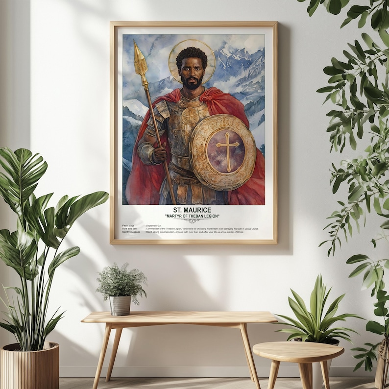 St. Maura St. Maurice, Sacred Art, Religious Wall Art for Families, Patron Saint ...