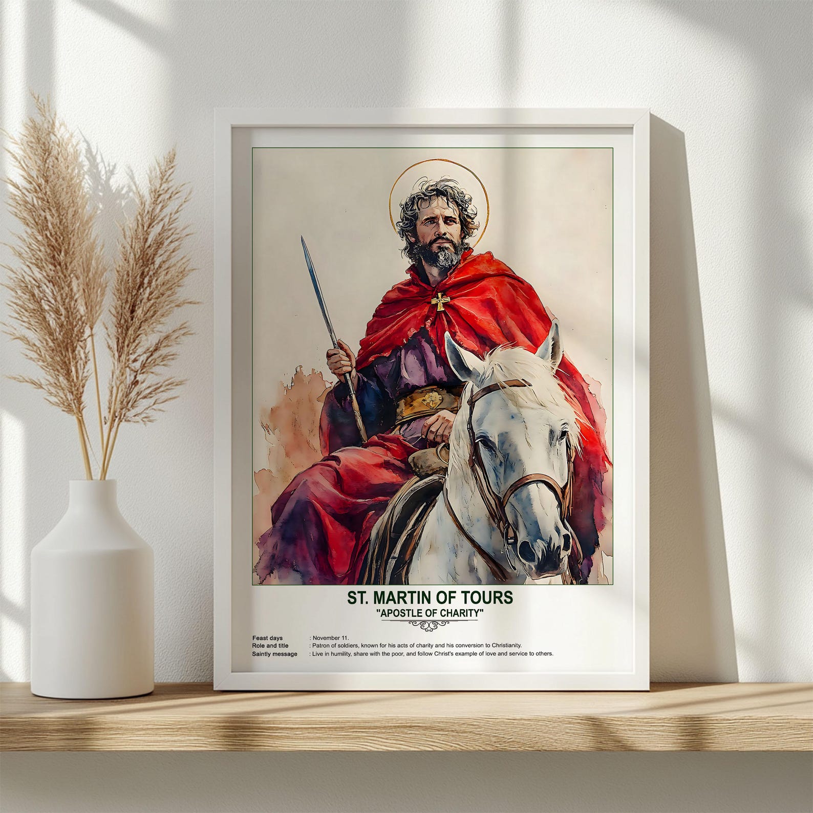 St. Martin of Tours, Sacred Art, Religious Wall Art for Families ...