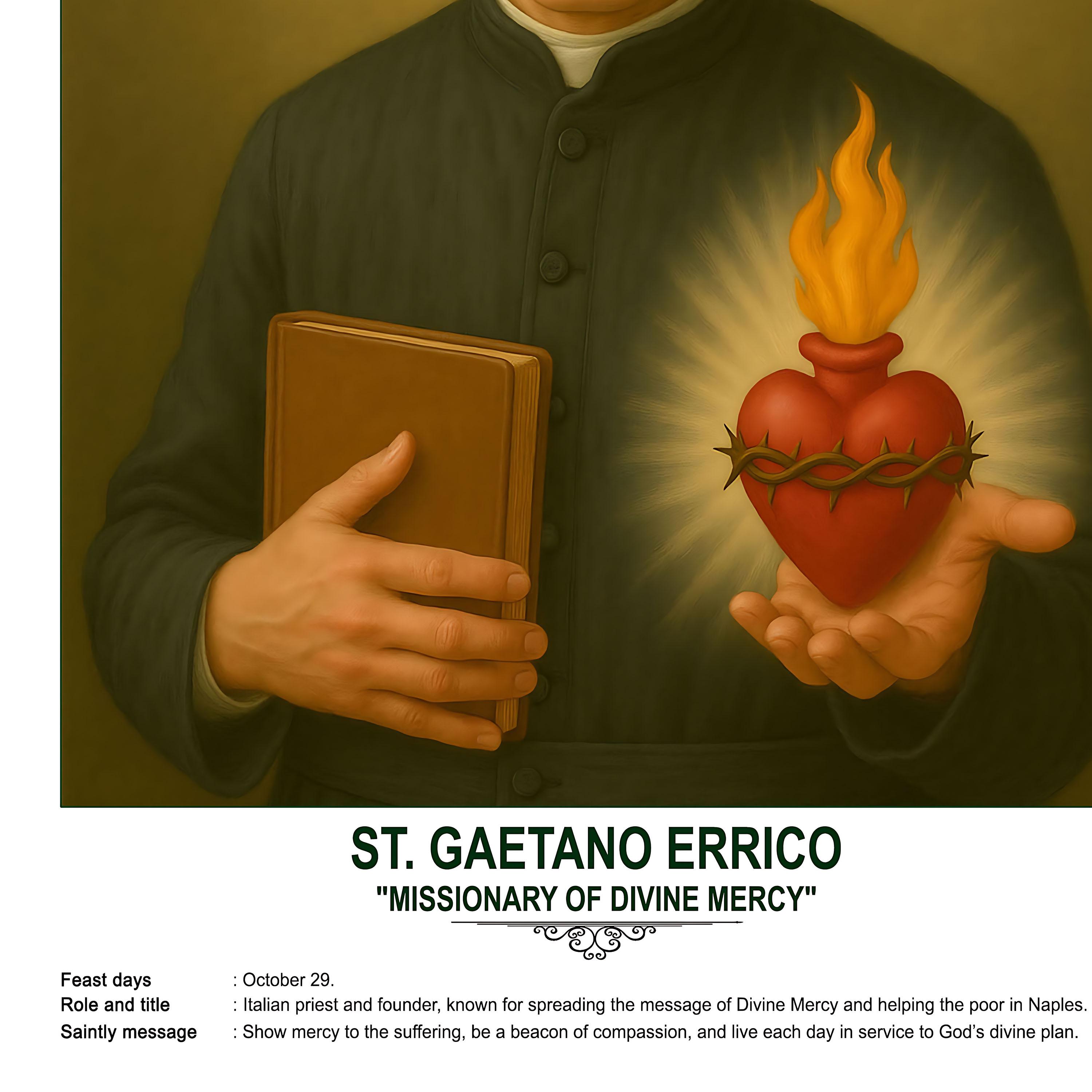 St. Gaetano Errico, Sacred Art, Religious Wall Art for Families, Patron ...