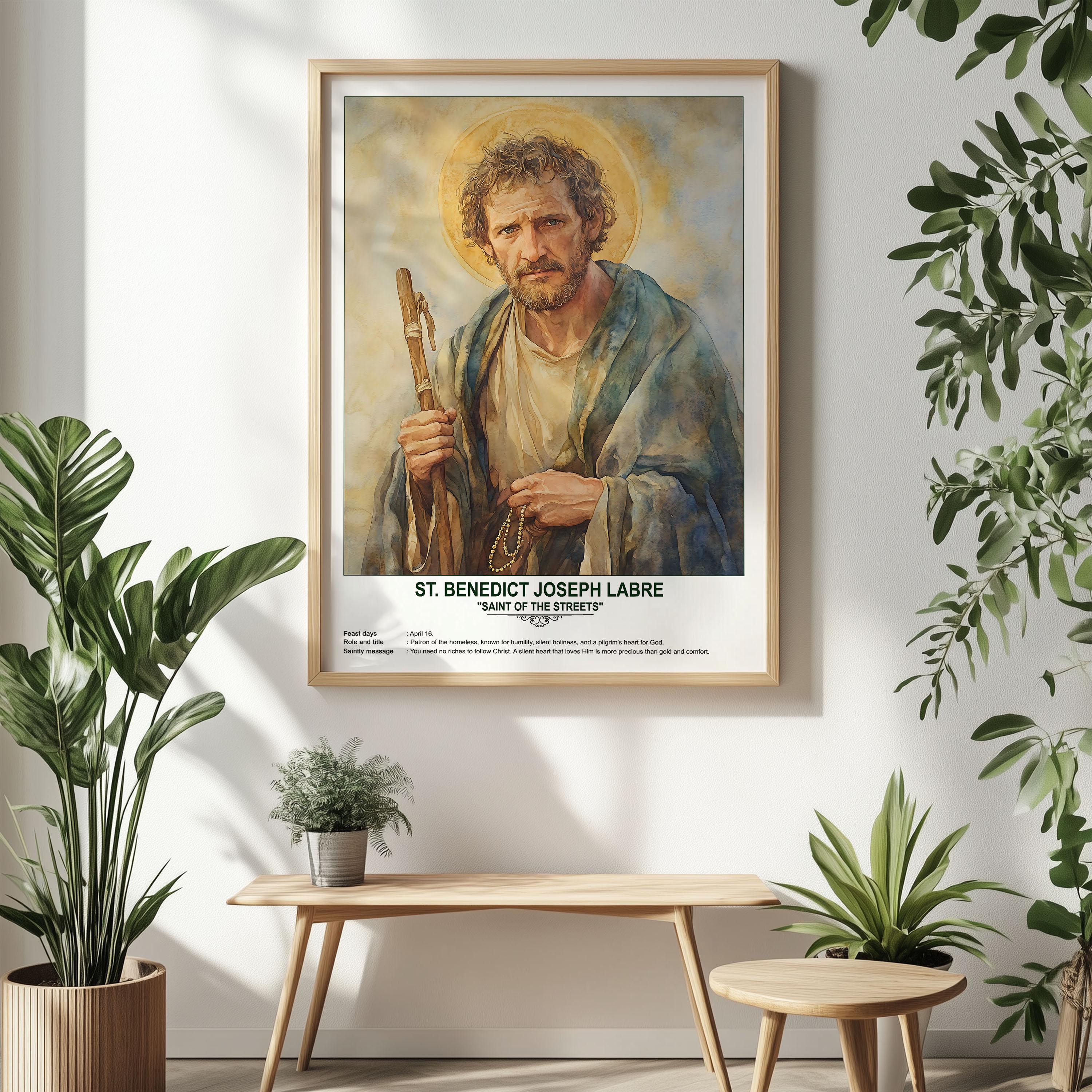 Joseph Laber St. Benedict Joseph Labre, Sacred Art, Religious Wall Art for Families ...