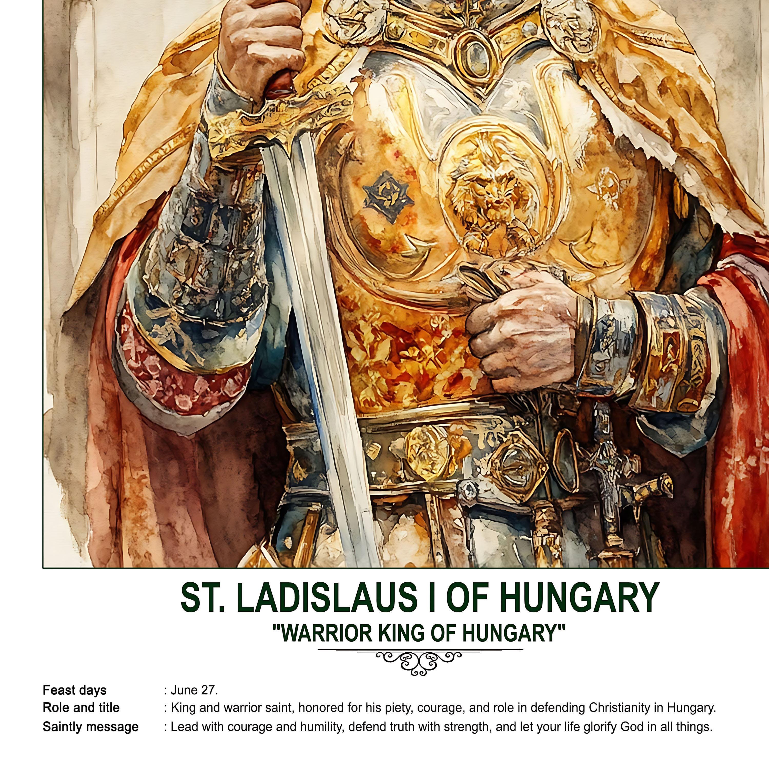 St. Ladislaus I of Hungary, Sacred Art, Religious Wall Art for Families ...