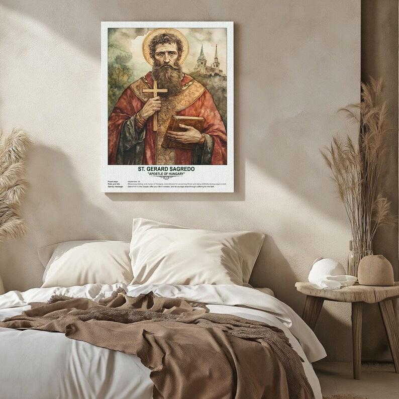 St. Gerard Sagredo, Sacred Art, Religious Wall Art for Families, Patron ...