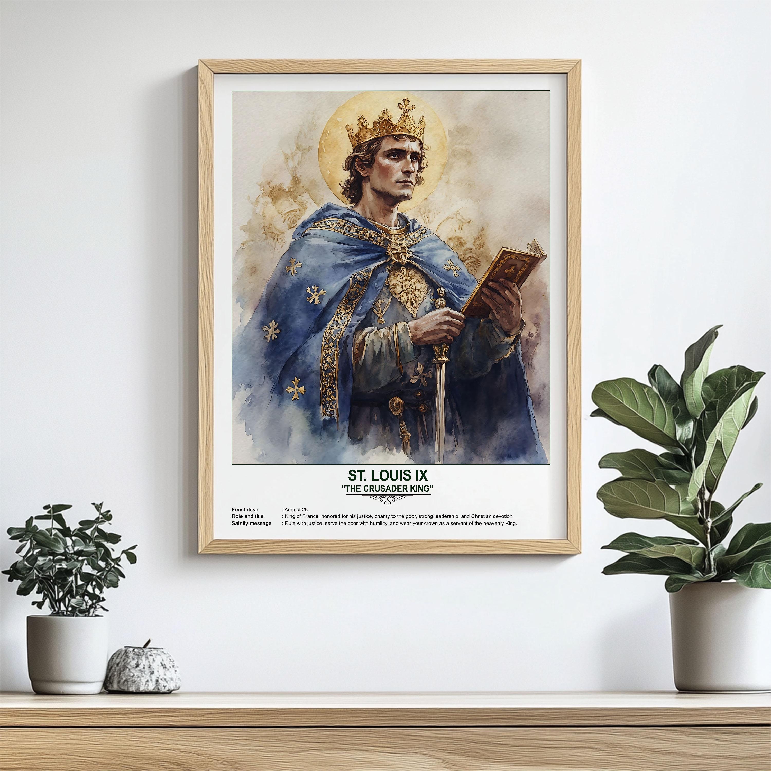 St. Louis IX, Sacred Art, Religious Wall Art for Families, Patron Saint ...