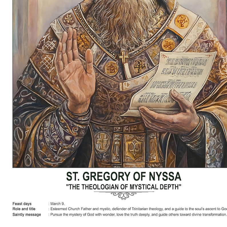 St. Gregory of Nyssa, Sacred Art, Religious Wall Art for Families ...