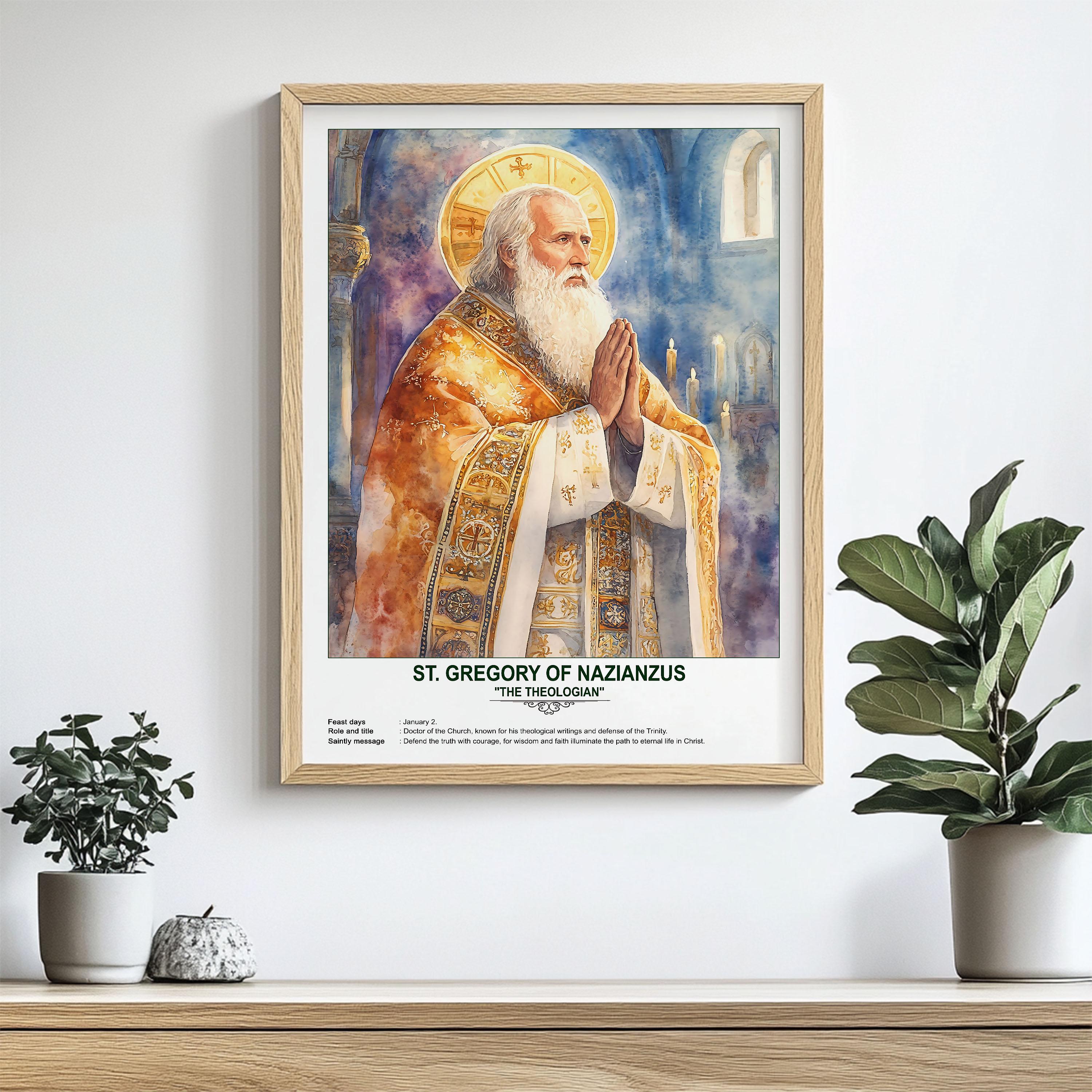 St. Gregory of Nazianzus, Sacred Art, Religious Wall Art for Families ...
