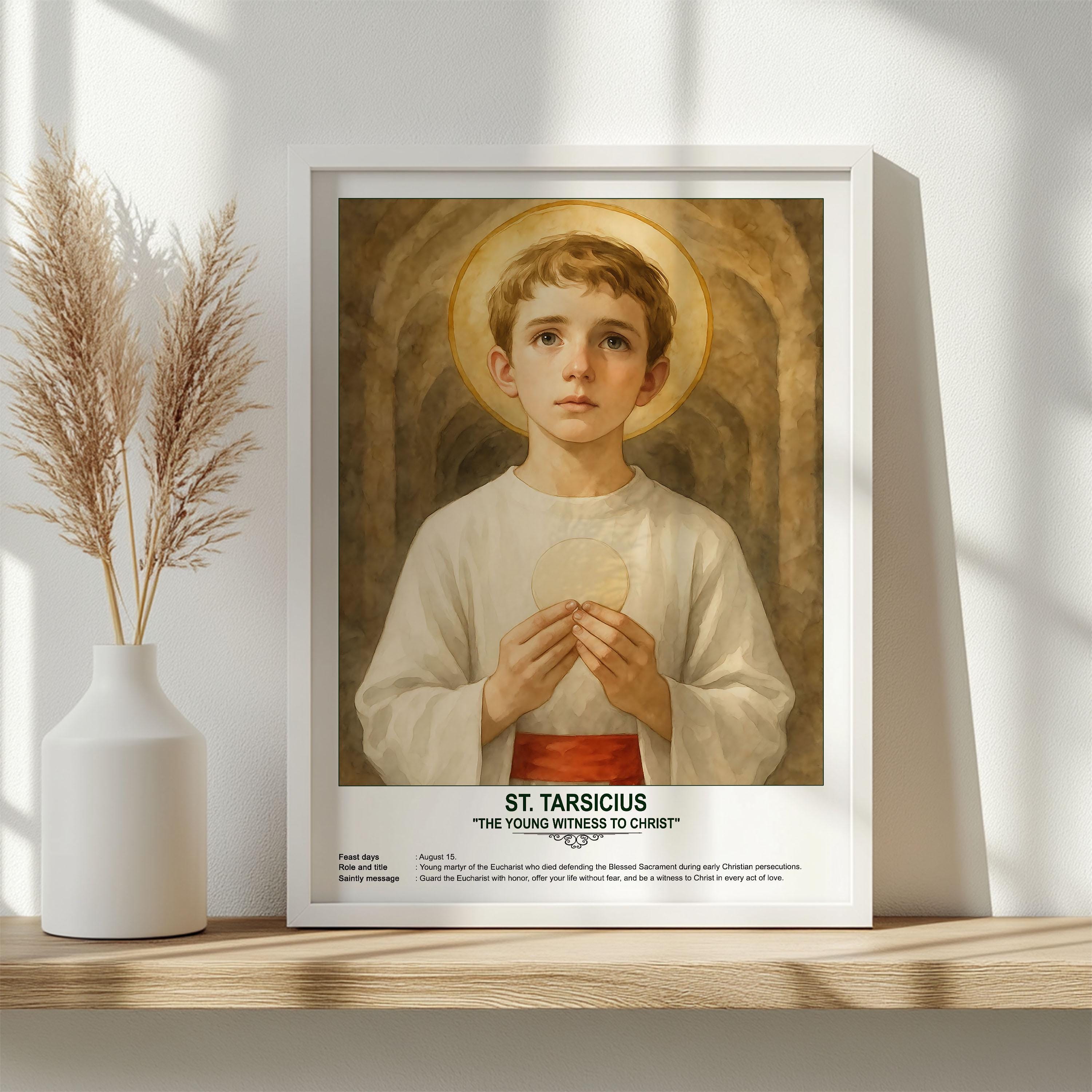 St. Tarsicius, Sacred Art, Religious Wall Art for Families, Patron ...