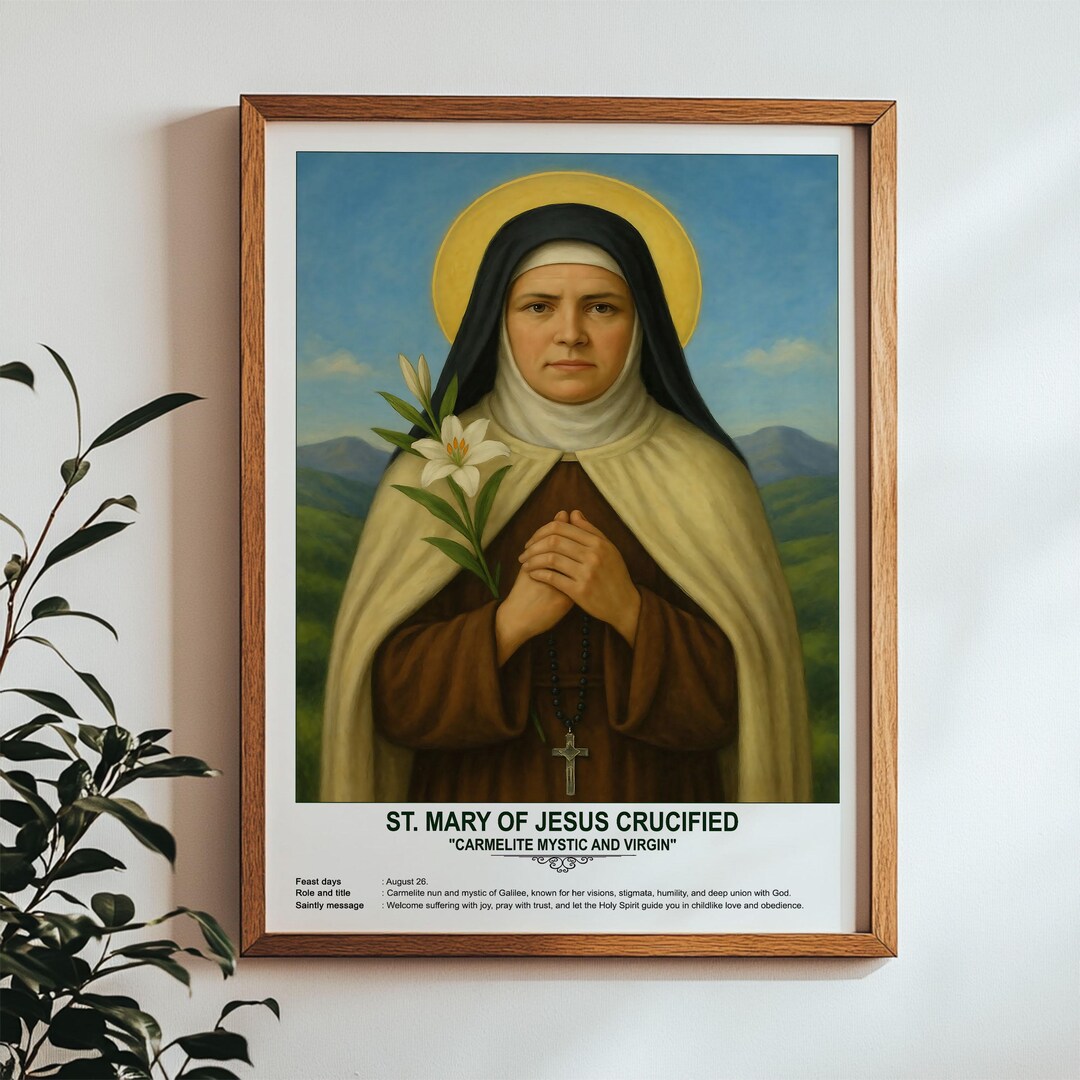St. Mary of Jesus Crucified, Sacred Art, Religious Wall Art for ...