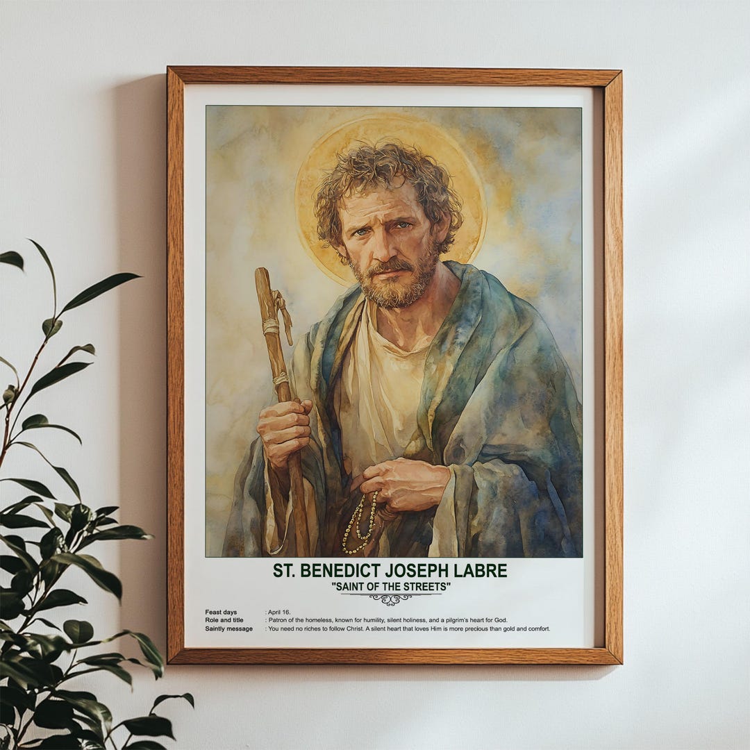 St. Benedict Joseph Labre, Sacred Art, Religious Wall Art for Families ...