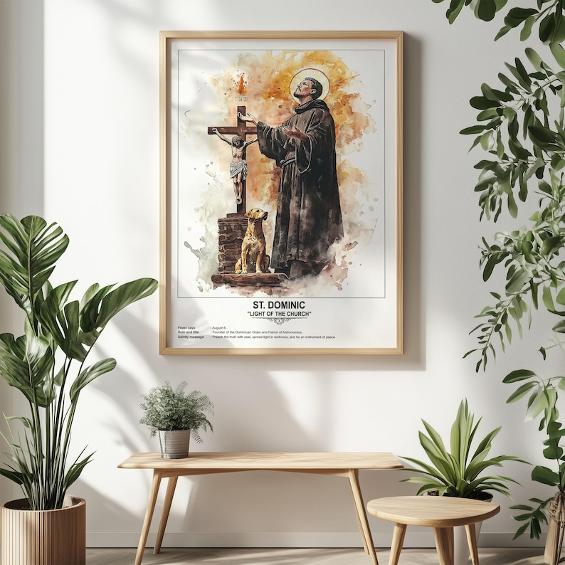 St. Dominic, Sacred Art, Religious Wall Art for Families, Patron Saint ...