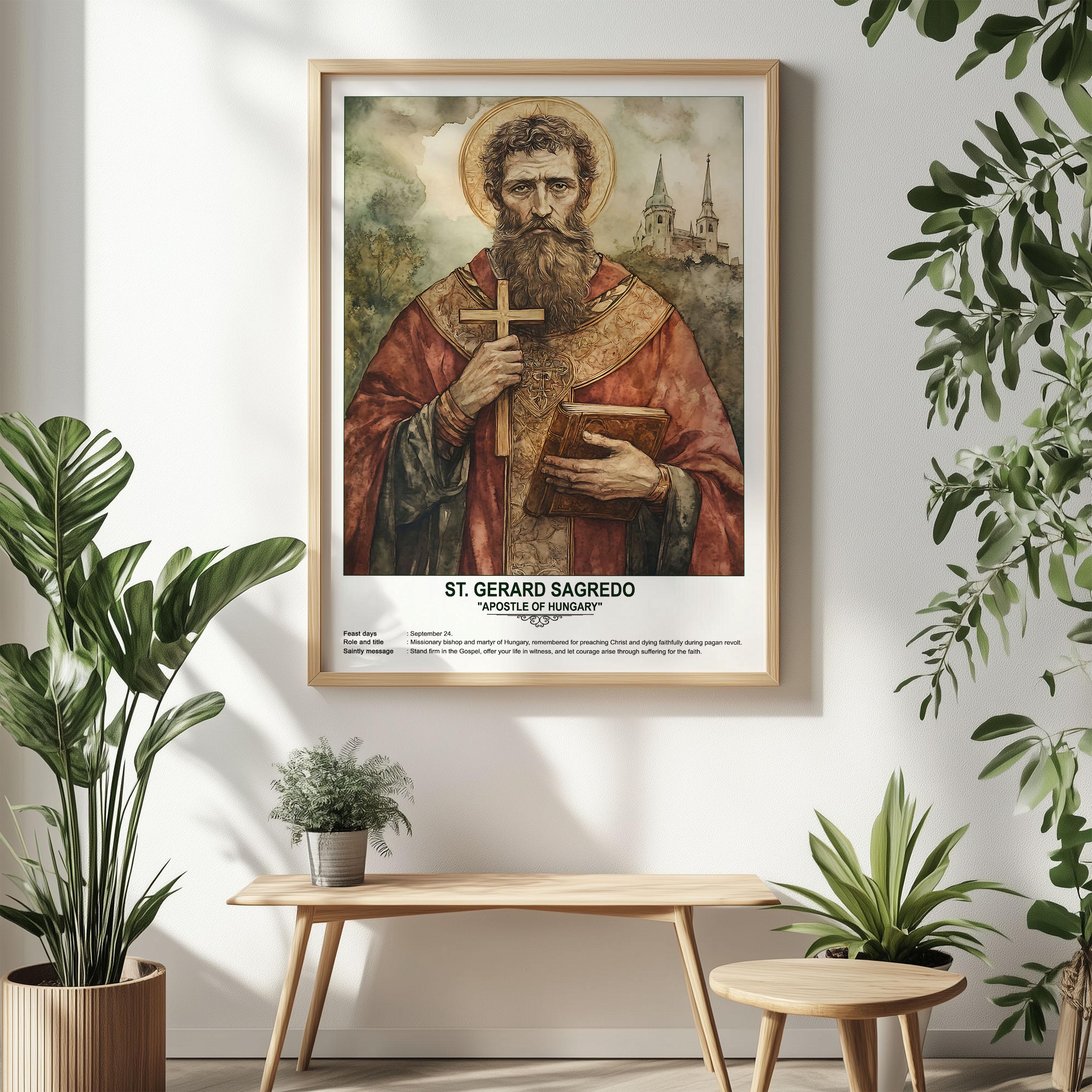 St. Gerard Sagredo, Sacred Art, Religious Wall Art for Families, Patron ...