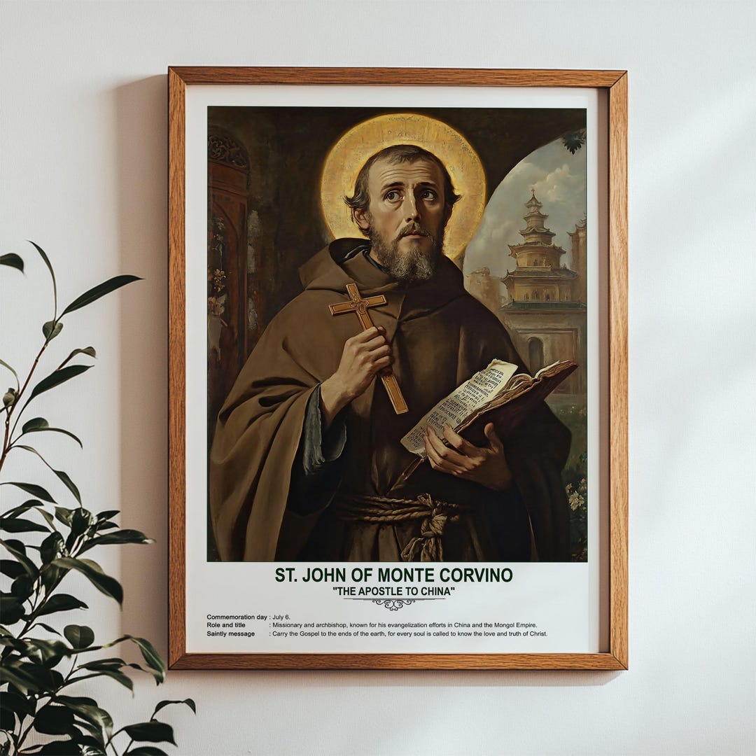 St. John of Monte Corvino, Sacred Art, Religious Wall Art for Families ...