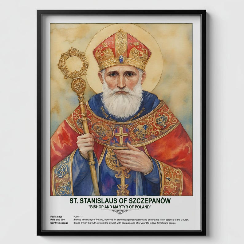 St. Stanislaus of Szczepanów, Sacred Art, Religious Wall Art for ...