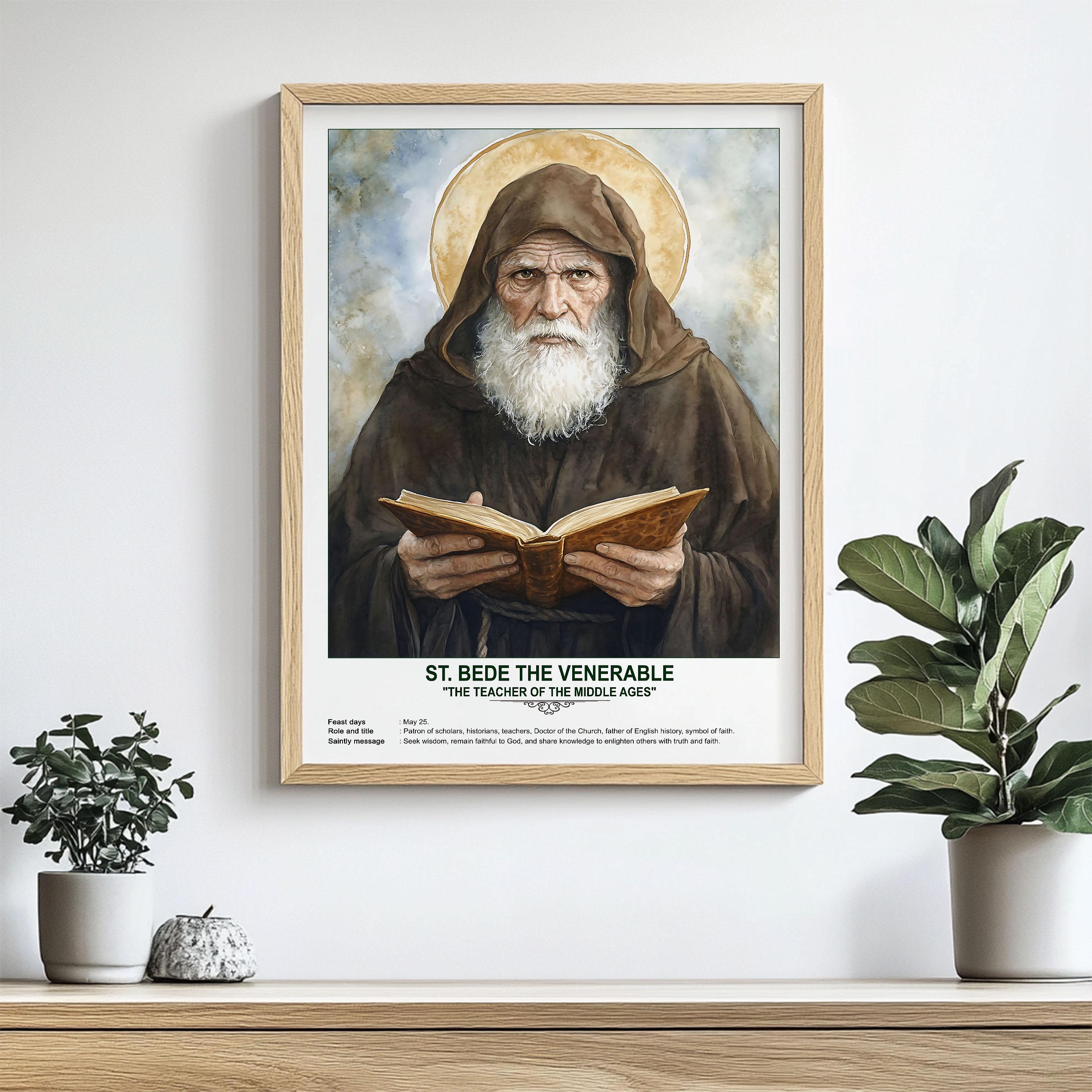 St. Bede the Venerable, Sacred Art, Religious Wall Art for Families ...