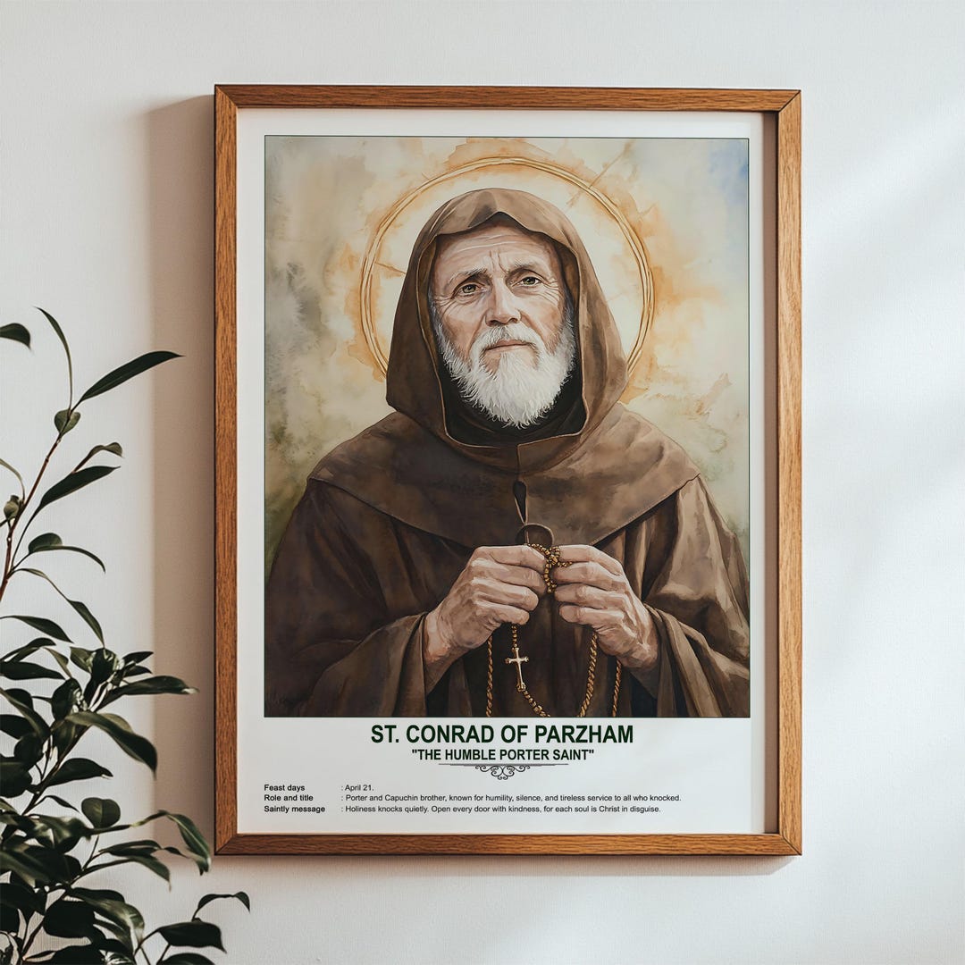 St. Conrad of Parzham, Sacred Art, Religious Wall Art for Families ...