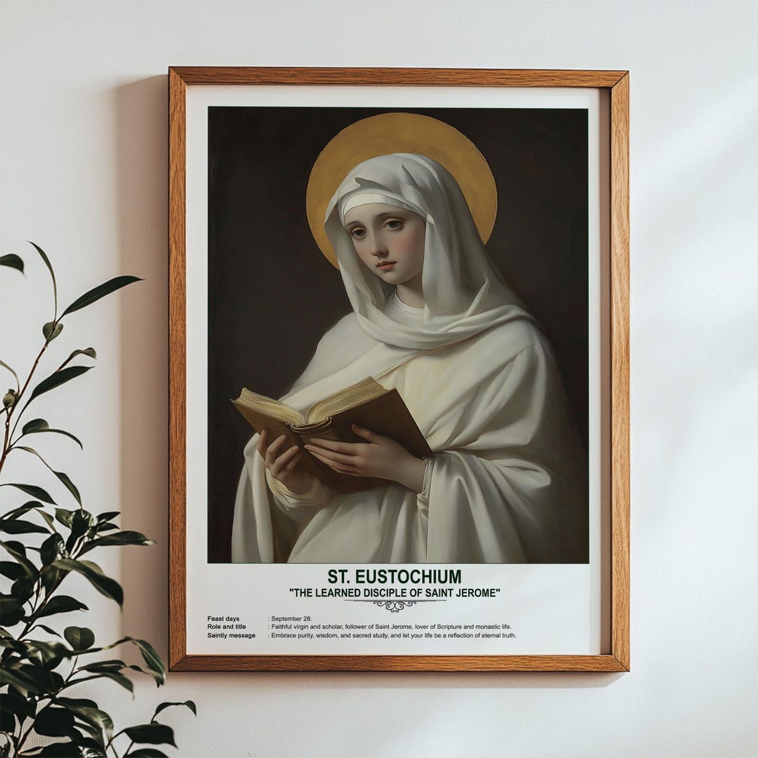 St. Eustochium, Sacred Art, Religious Wall Art for Families, Patron ...
