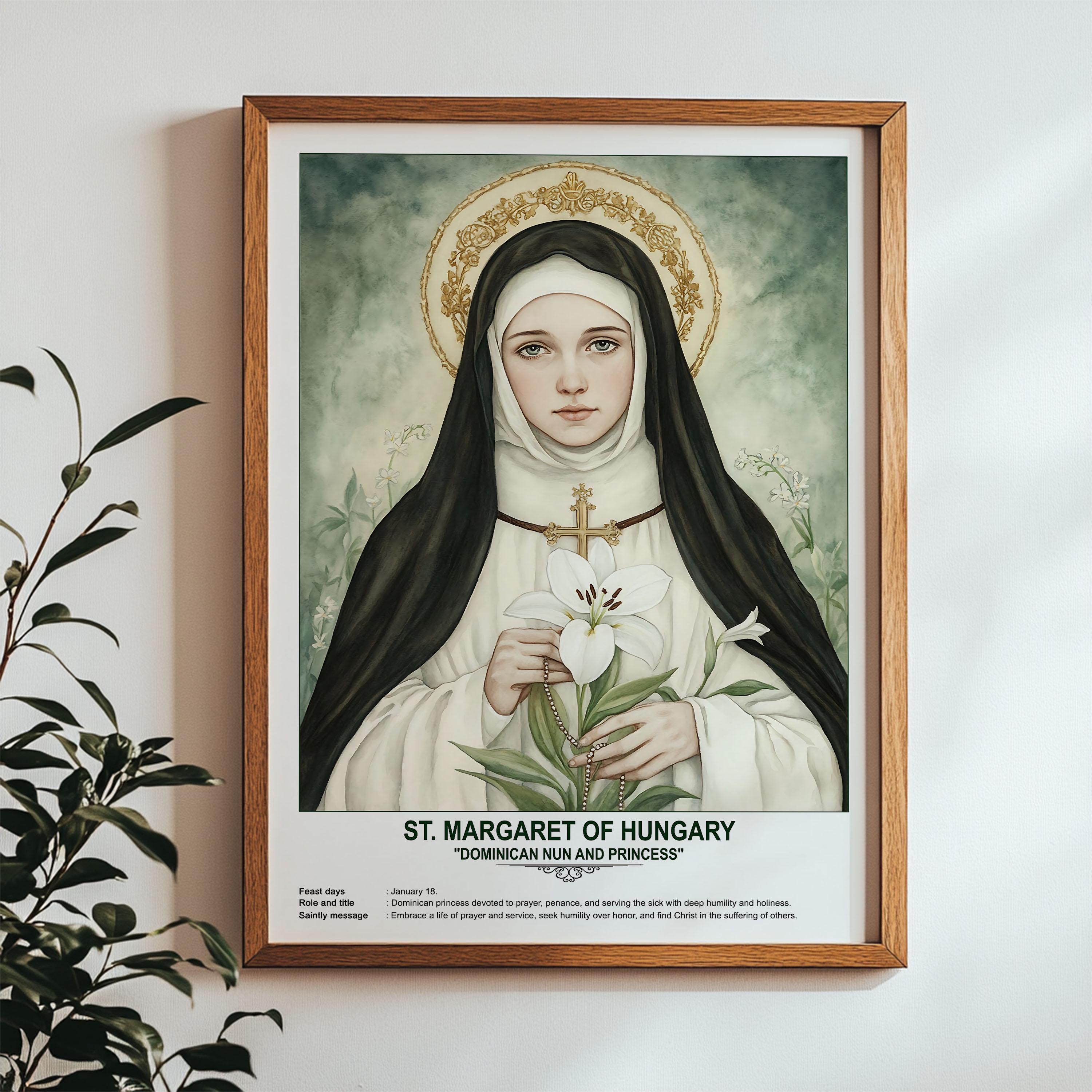 St. Margaret of Hungary, Sacred Art, Religious Wall Art for Families ...