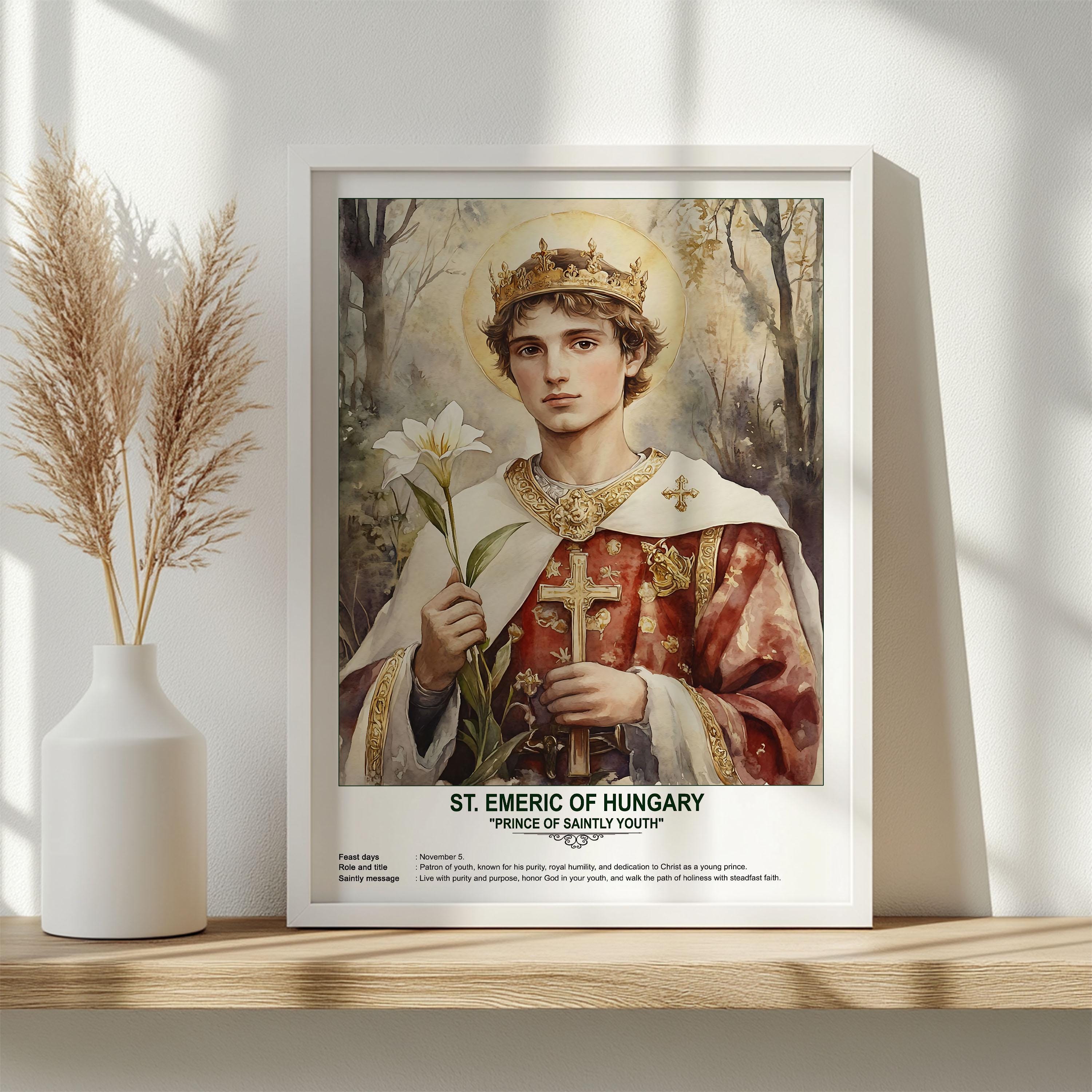 St. Emeric of Hungary, Sacred Art, Religious Wall Art for Families ...