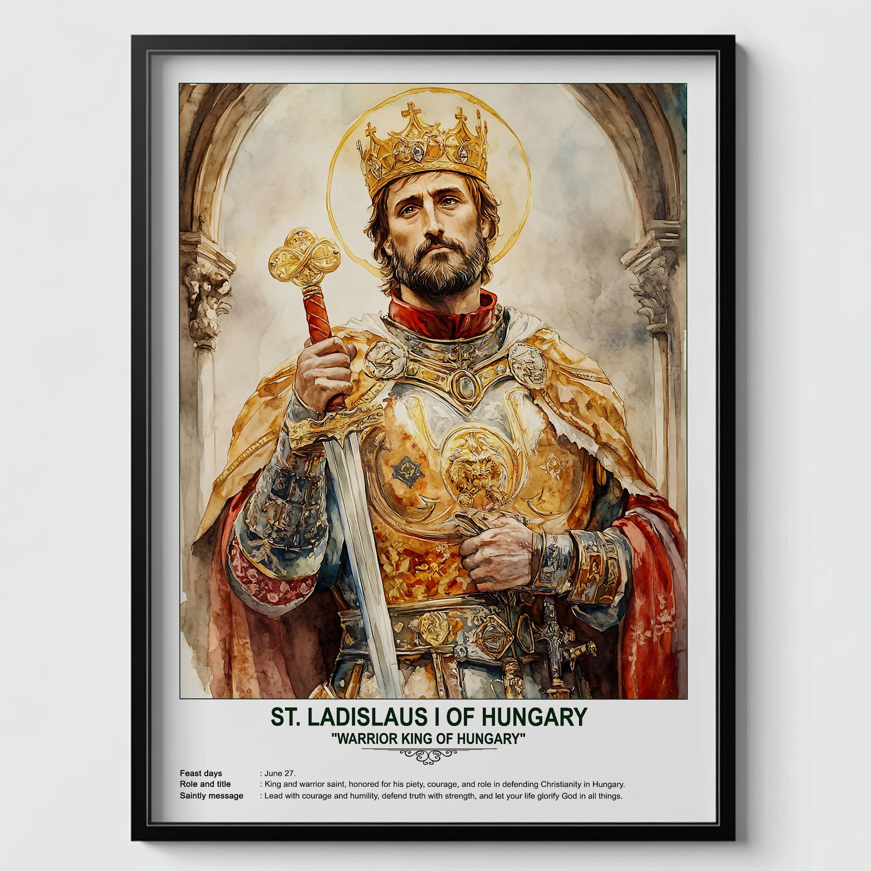 St. Ladislaus I of Hungary, Sacred Art, Religious Wall Art for Families ...