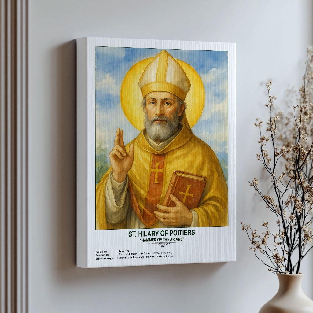 St. Hilary of Poitiers, Sacred Art, Religious Wall Art for Families ...