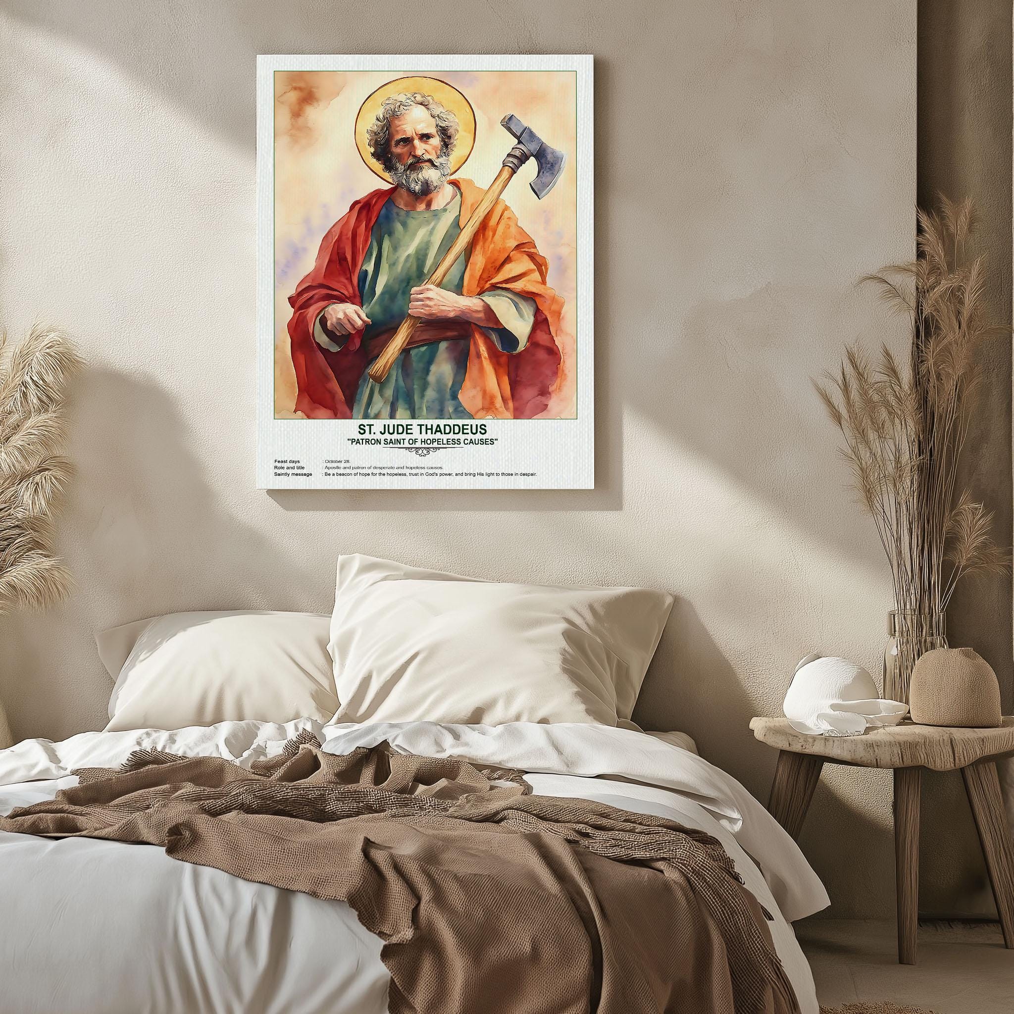 St. Jude Thaddeus, Sacred Art, Religious Wall Art for Families, Patron ...