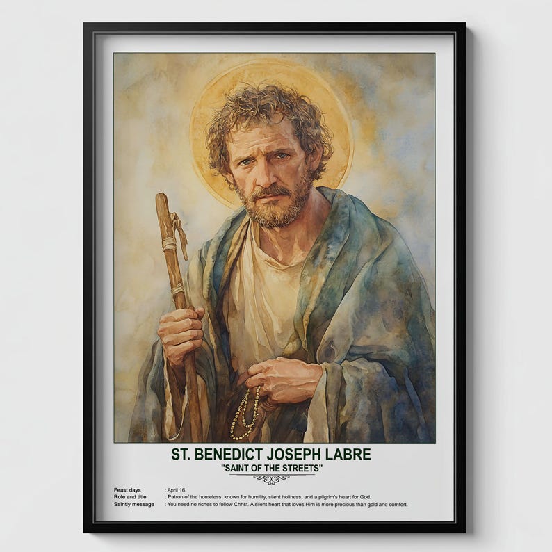 Joseph Laber St. Benedict Joseph Labre, Sacred Art, Religious Wall Art for Families ...