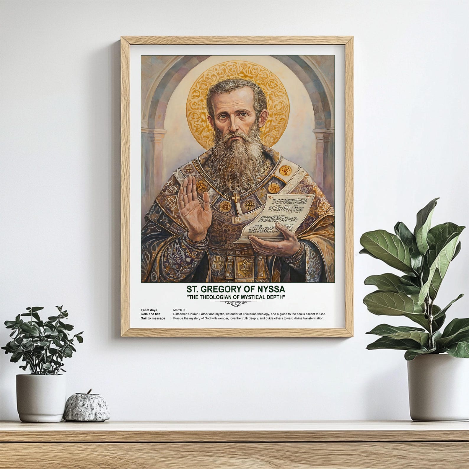 St. Gregory of Nyssa, Sacred Art, Religious Wall Art for Families ...