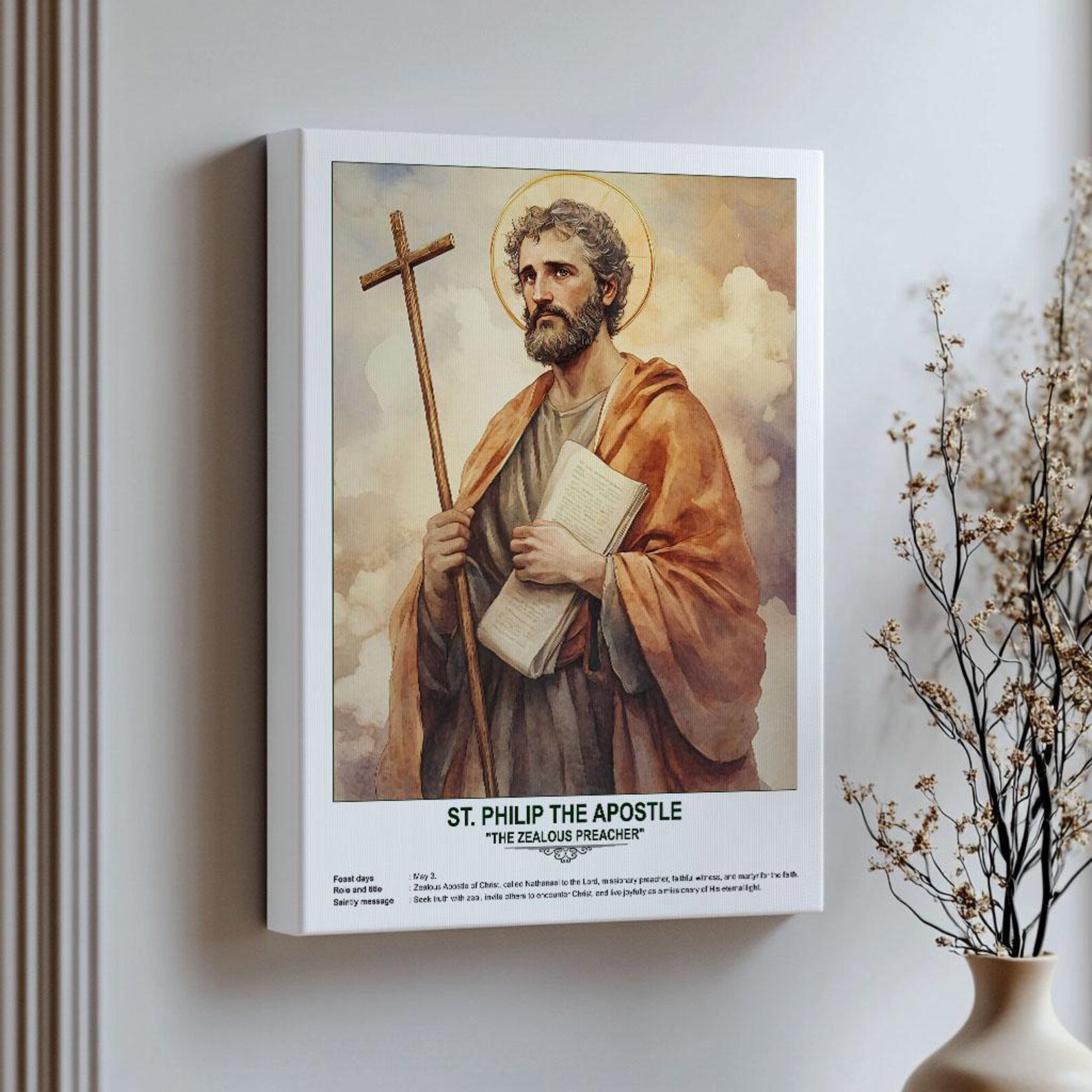 St. Philip the Apostle, Sacred Art, Religious Wall Art for Families ...