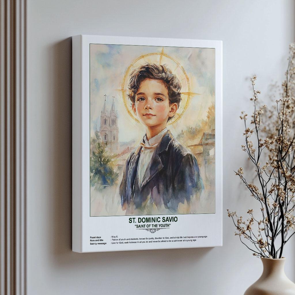 St. Dominic Savio, Sacred Art, Religious Wall Art for Families, Patron ...