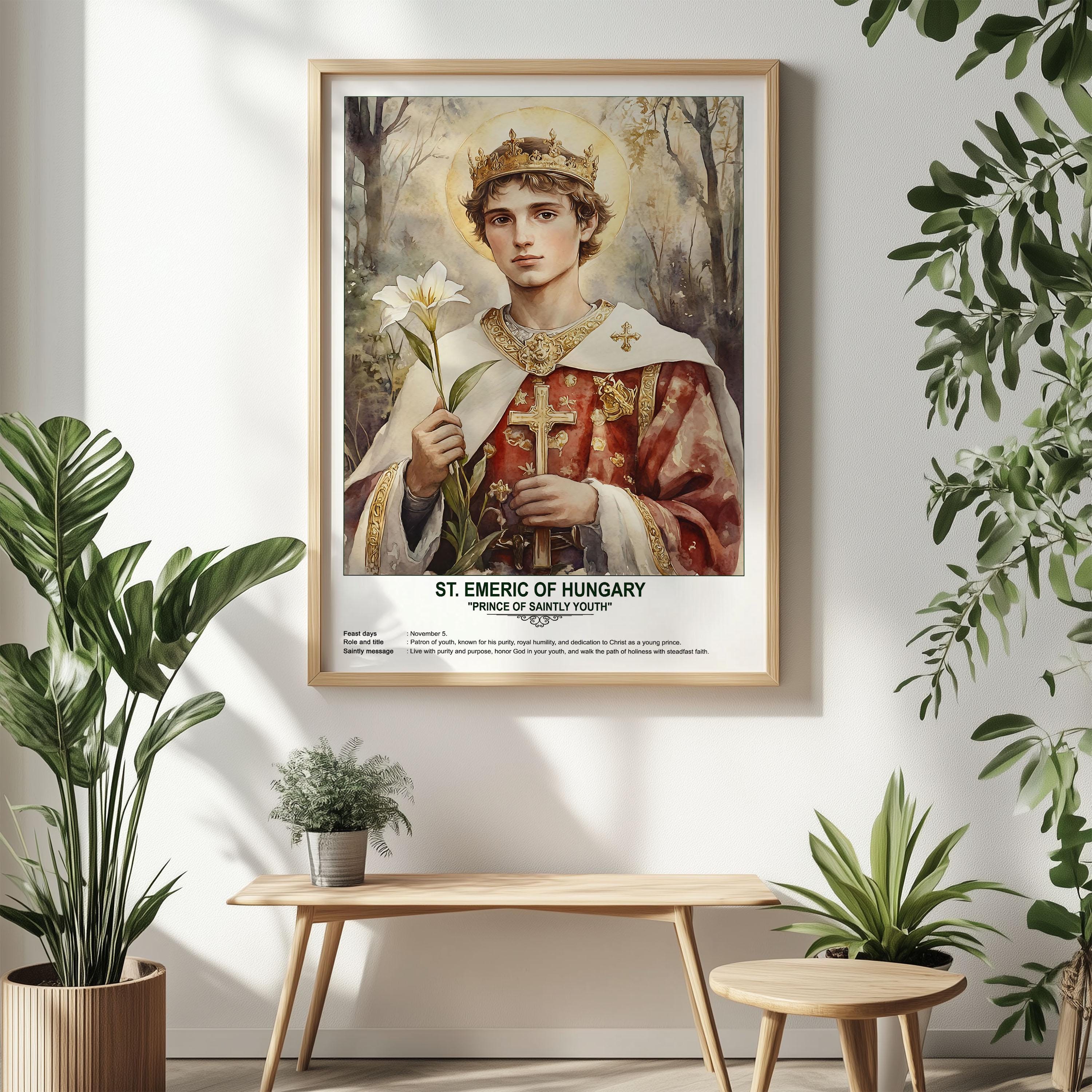 St. Emeric of Hungary, Sacred Art, Religious Wall Art for Families ...