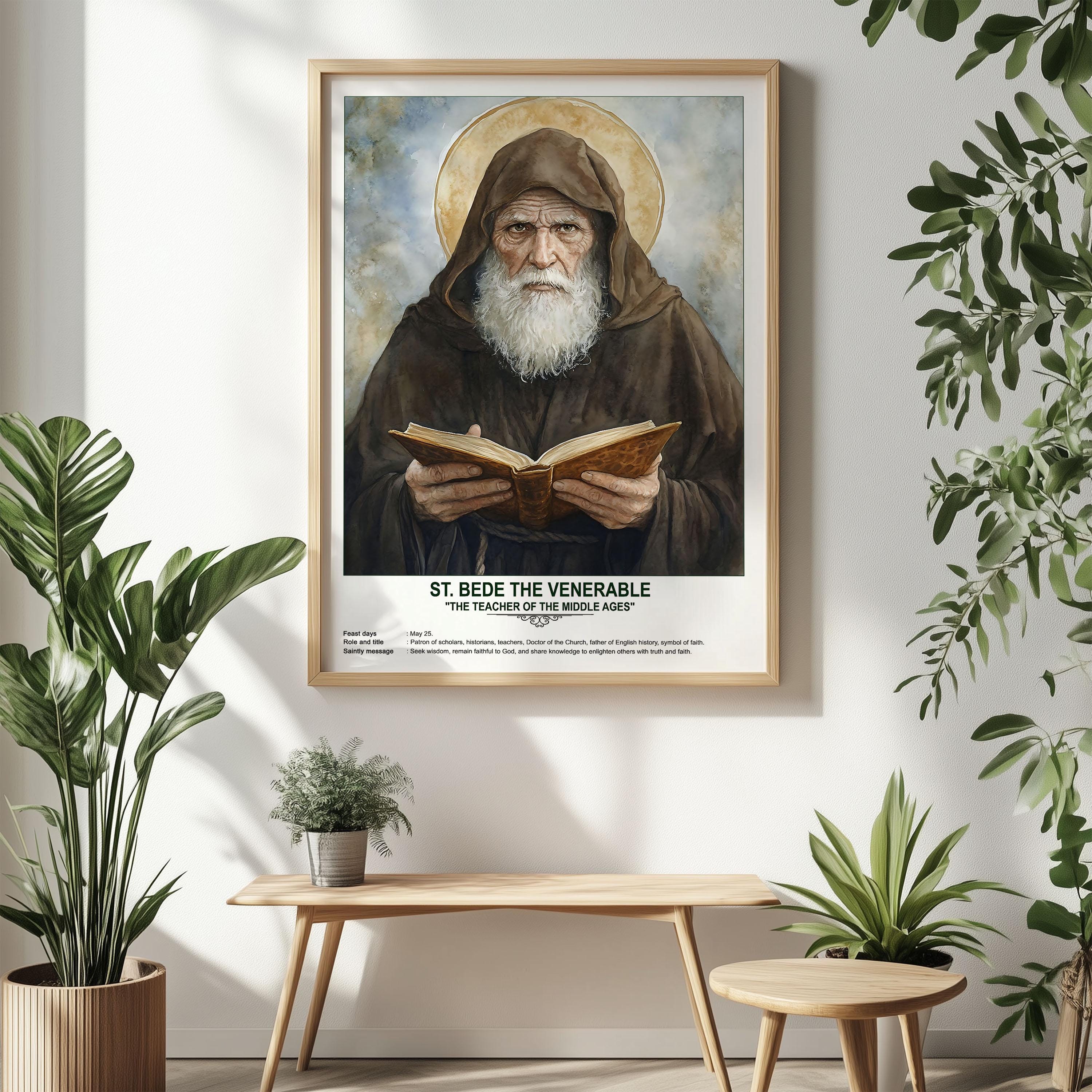 St. Bede the Venerable, Sacred Art, Religious Wall Art for Families ...