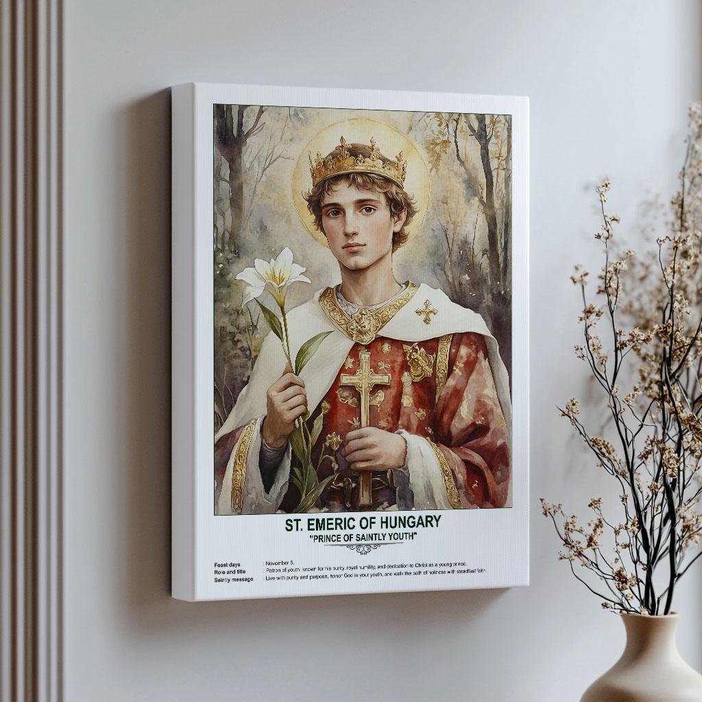 St. Emeric of Hungary, Sacred Art, Religious Wall Art for Families ...